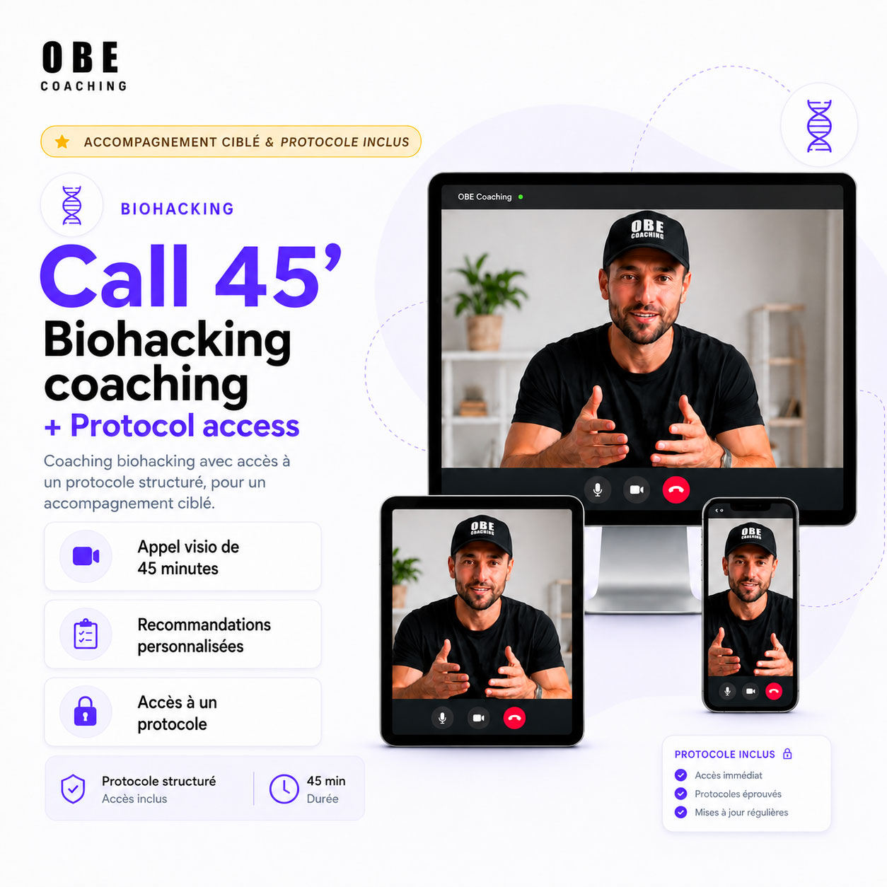 Call 45' Biohacking coaching + Protocol access