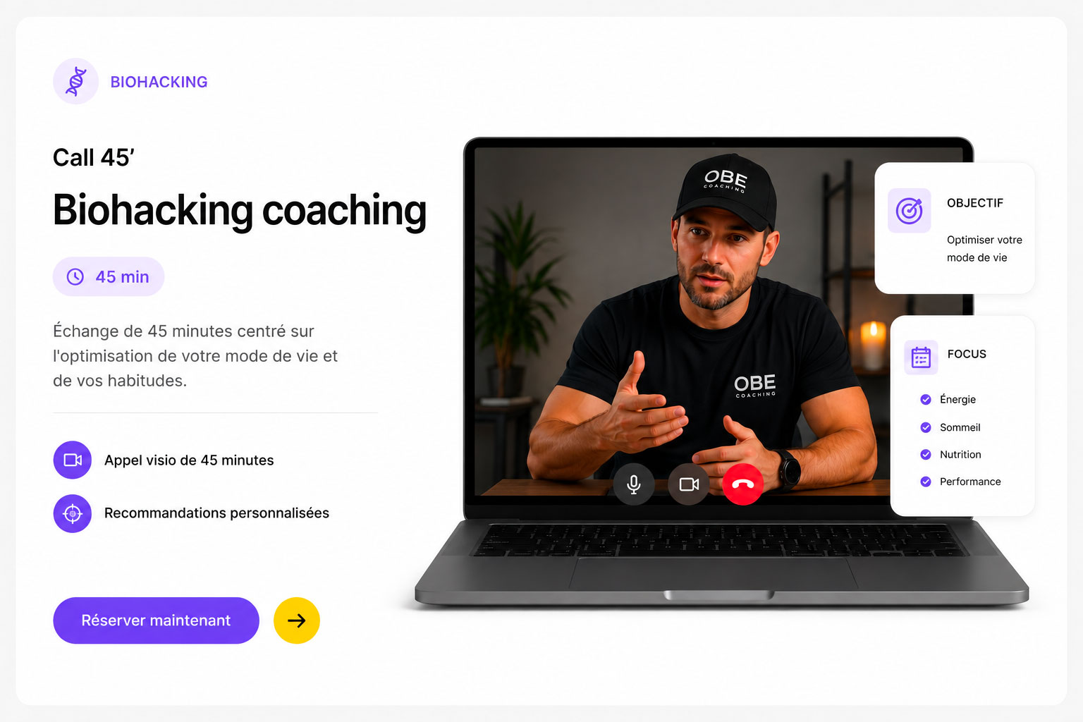 Call 45' Biohacking coaching