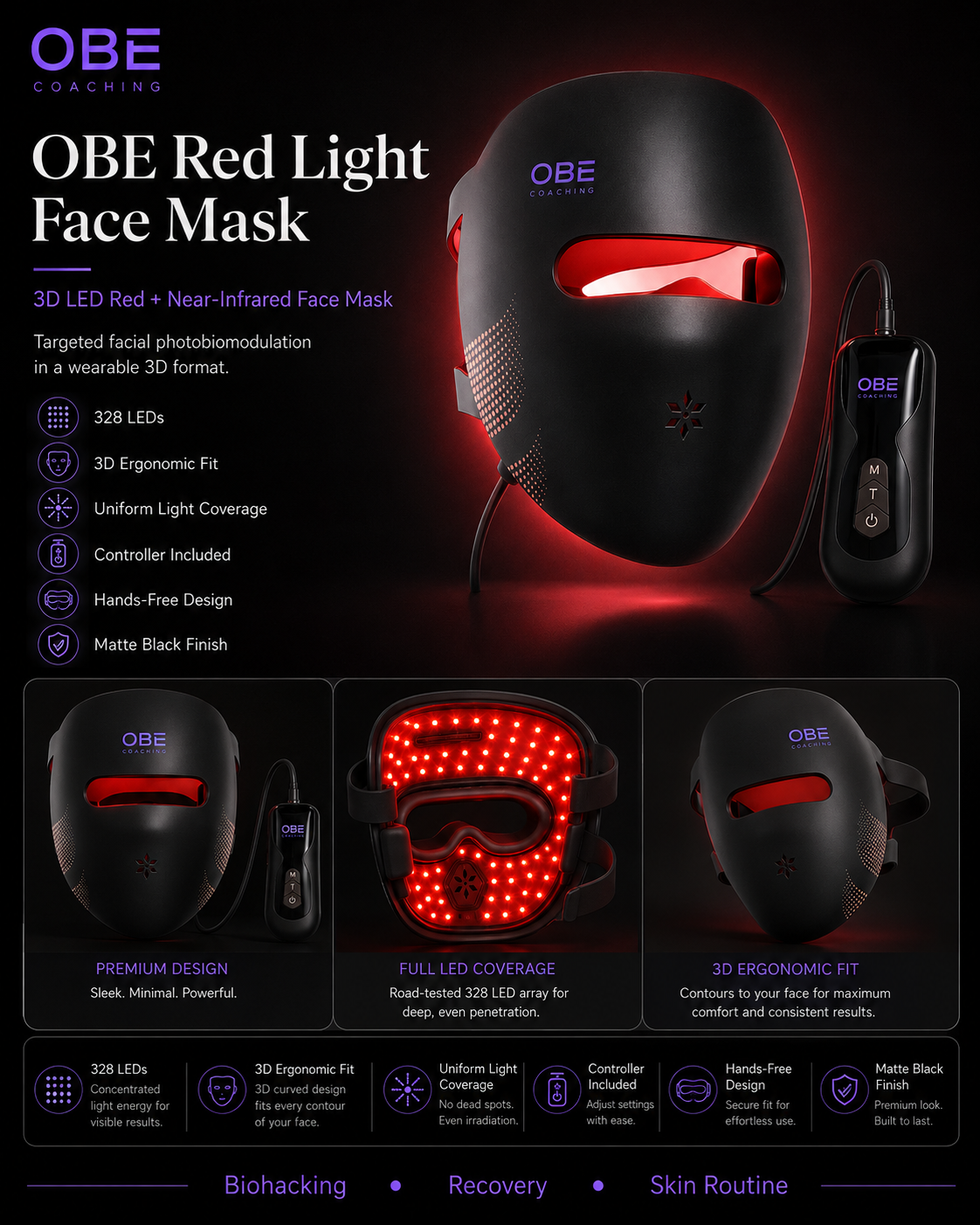 OBE Red Light Face Mask